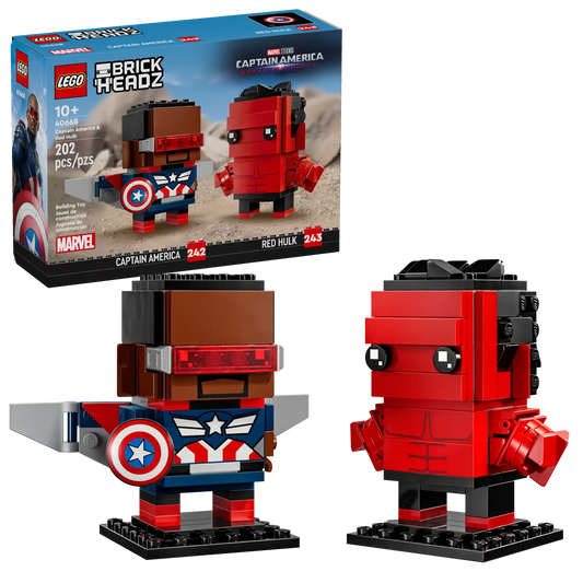 LEGO® BrickHeadz™ 40668 Captain America & Red Hulk Figures