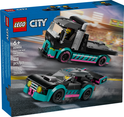 LEGO® 60406 Race Car and Car Carrier Truck