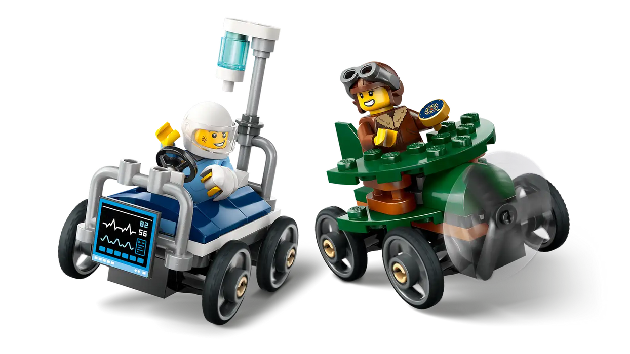 LEGO® City Airplane vs. Hospital Bed Race Car Pack 60459