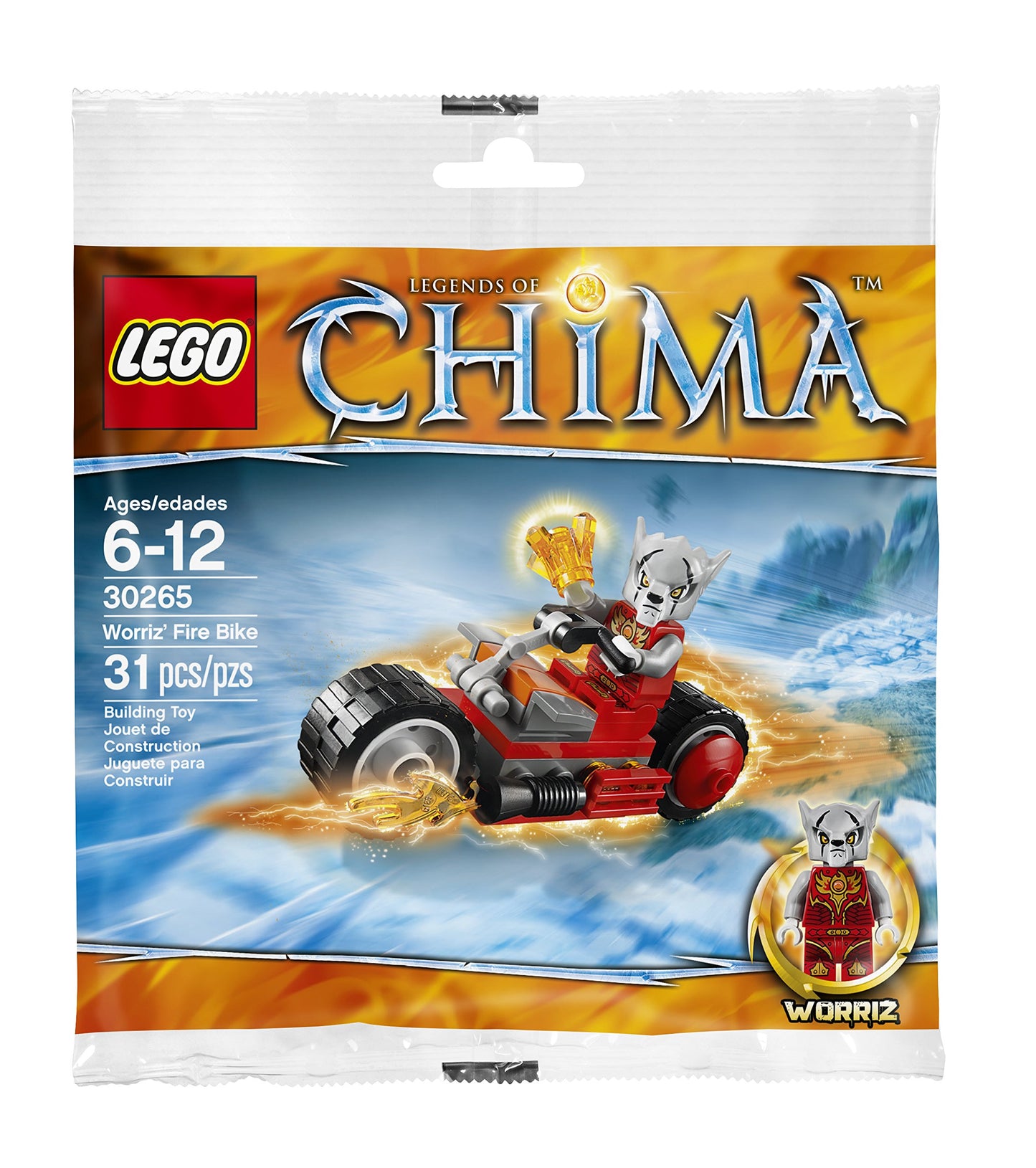 30265 Chima Worriz Fire Bike - Moore's Minifigures